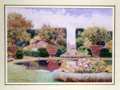 Een formele tuin in Rome door George Samuel Elgood